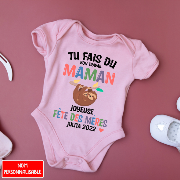 Tu Fais Du Bon Travaill Maman Baby Onesie - NT - NN1204225