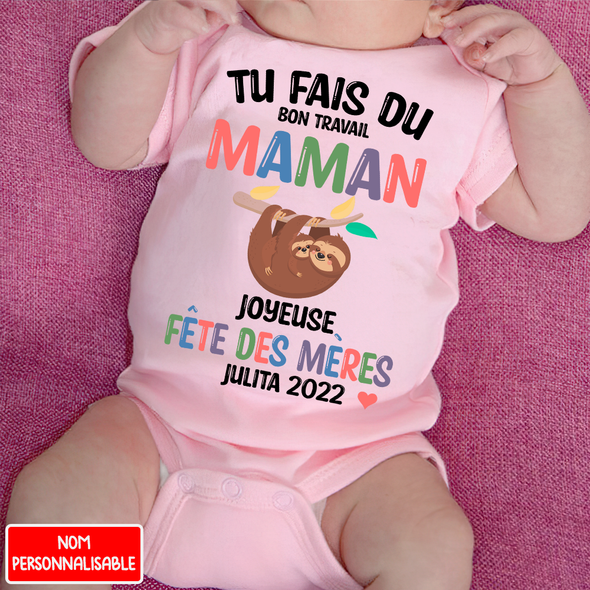Tu Fais Du Bon Travaill Maman Baby Onesie - NT - NN1204225