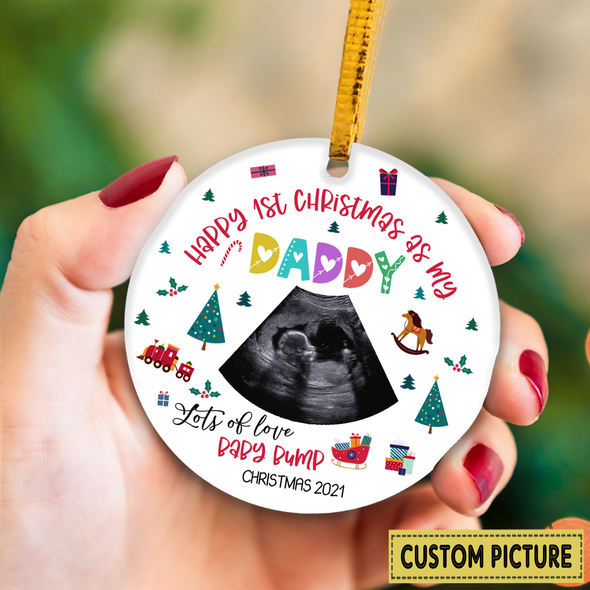 Personalized Gift For Future Daddy Happy 1st Christmas As My Daddy Ornament -NT-NN0912213