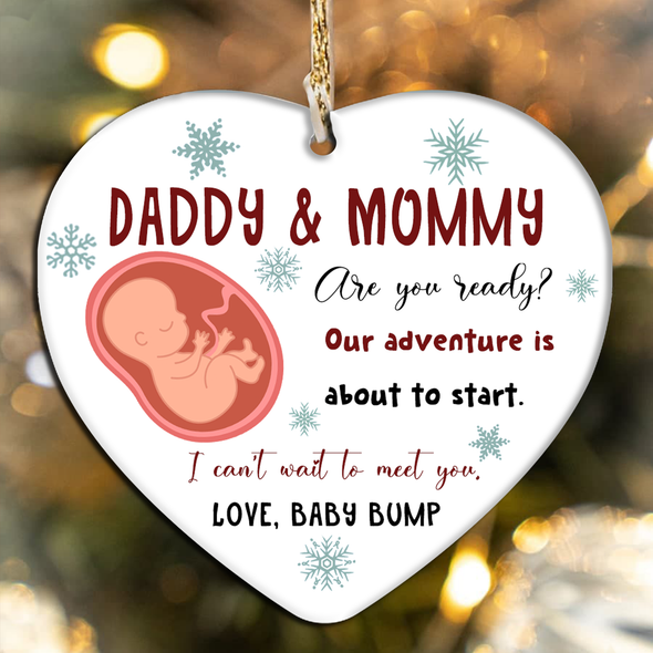 Gift For Future Mommy And Daddy Are You Ready Our Adventure Is About To Start Ornament - NT - NN1211218