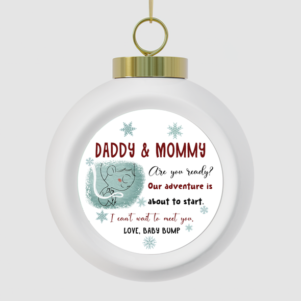 Gift For Future Daddy And Mommy Can't Wait To Meet You Ornament - NT - NN0312214