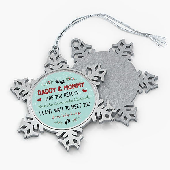 Gift For Future Daddy And Mommy Can't Wait For You Ornament - NT - NN0612211