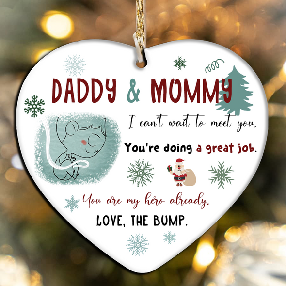 Gift For Future Daddy And Mommy Can't Wait To Meet You Ornament - NT - NN22112111