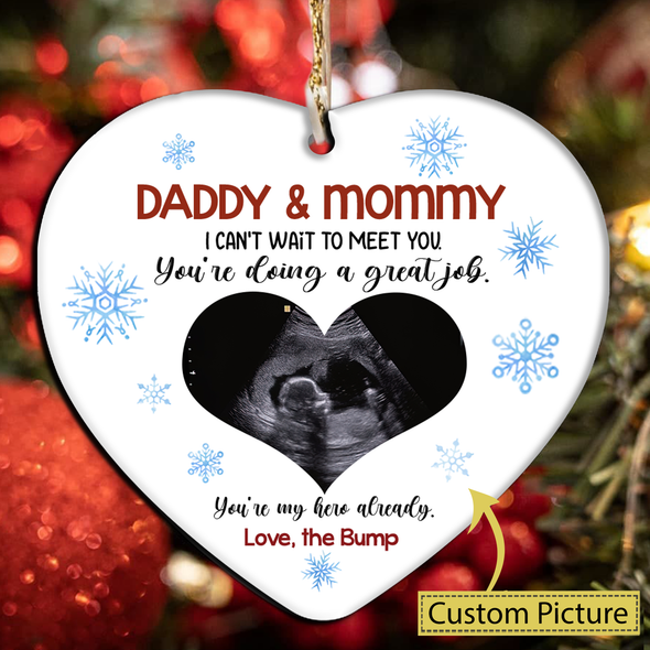 Personalized Gift For Future Daddy And Mommy Can't Wait To Meet You Ornament - NT - NN27112110