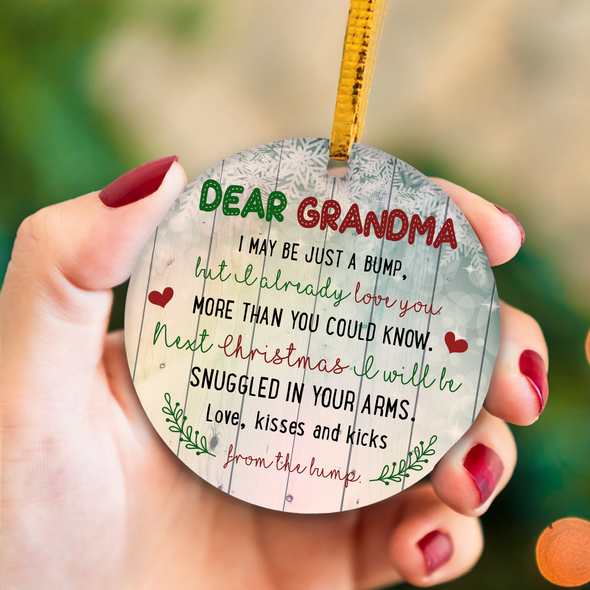 Gift For Future Grandma I May Be Just A Bump But I Already Love You More Than You Could Know  Ornament - NT - NN1611215