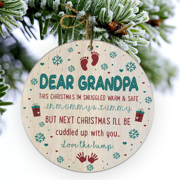 Gift For Future Grandpa Next Christmas I'll Be Cuddled Up With You Ornament - NT - NN22112112