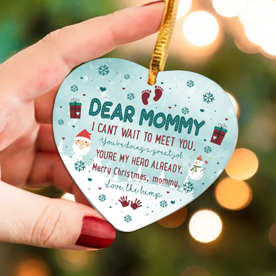 Gift For Future Mommy Can't Wait To Meet You Merry Christmas Ornament - NT - NN2311219