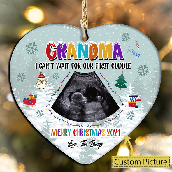Personalized Gift For Future Grandma Can't Wait For Our First Cuddle Ornament - NT - NN2711212