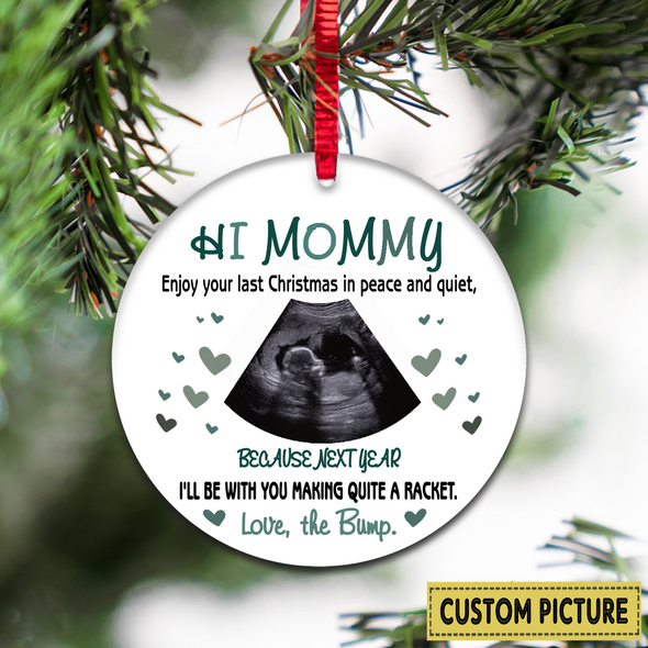 Personalized Gift For Future Mommy Next Year I'll Be With You Making Quite A Racket Ornament - NT - NN2711217