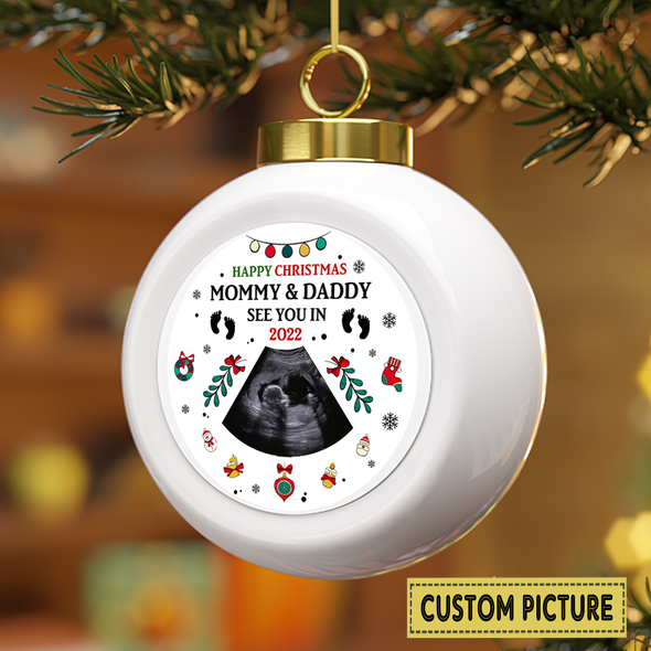Personalized Gift For Future Mommy And Daddy See You In 2022 Ornament - NT - NN0212212