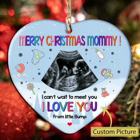 Personalized Gift For Future Mommy I Can't Wait To Meet You I Love You Ornament - NT - NN1111217
