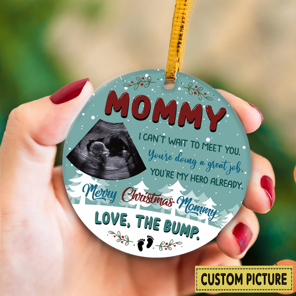 Personalized Gift For Future Mommy Merry Christmas Can't Wait To Meet You  Ornament - NT - NN1211217