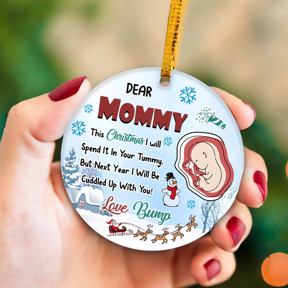 Personalized Gift For Future Mommy Next Year I Will Be Cuddled Up With You Ornament - NT - NN2711214