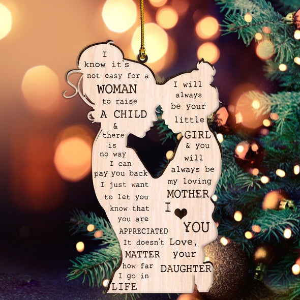 Gift For Mom Little Girl Ornament