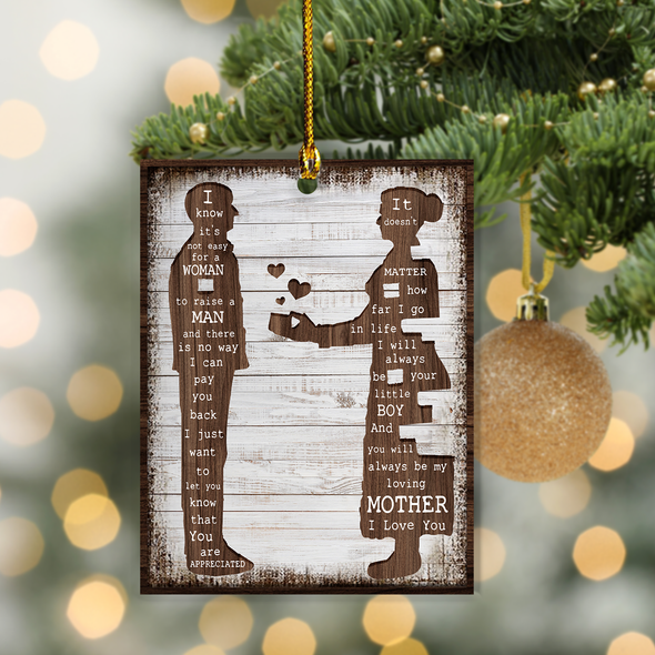 Gift For Mom Raise A Man Ornament