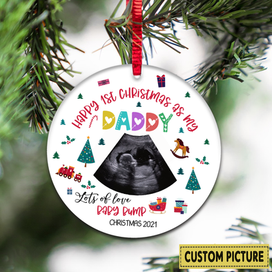 Personalized Gift For Future Daddy Happy 1st Christmas As My Daddy Ornament -NT-NN0912213