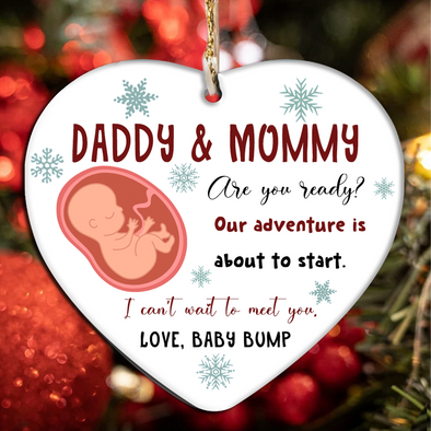Gift For Future Mommy And Daddy Are You Ready Our Adventure Is About To Start Ornament - NT - NN1211218