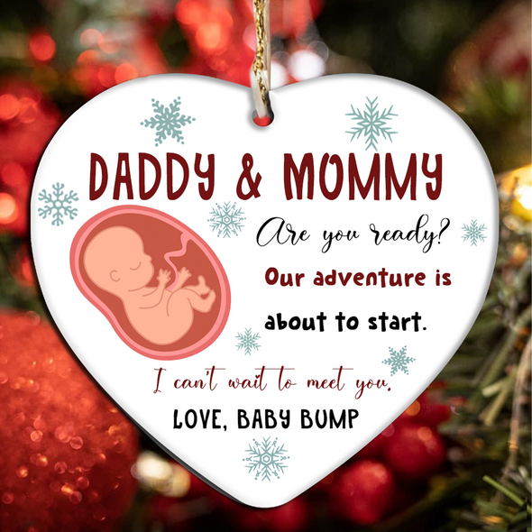 Gift For Future Mommy And Daddy Are You Ready Our Adventure Is About To Start Ornament - NT - NN1211218