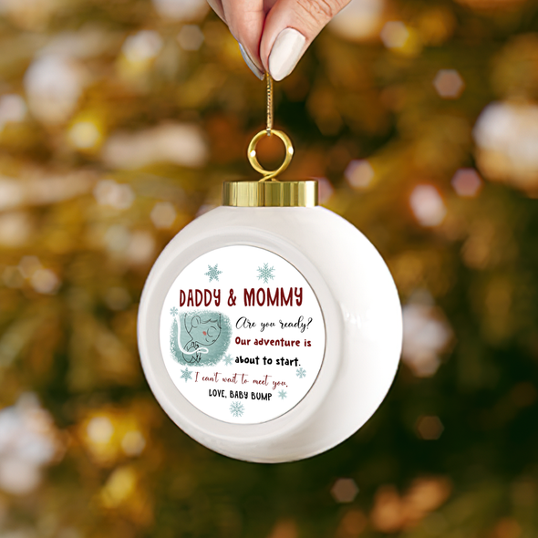 Gift For Future Daddy And Mommy Can't Wait To Meet You Ornament - NT - NN0312214