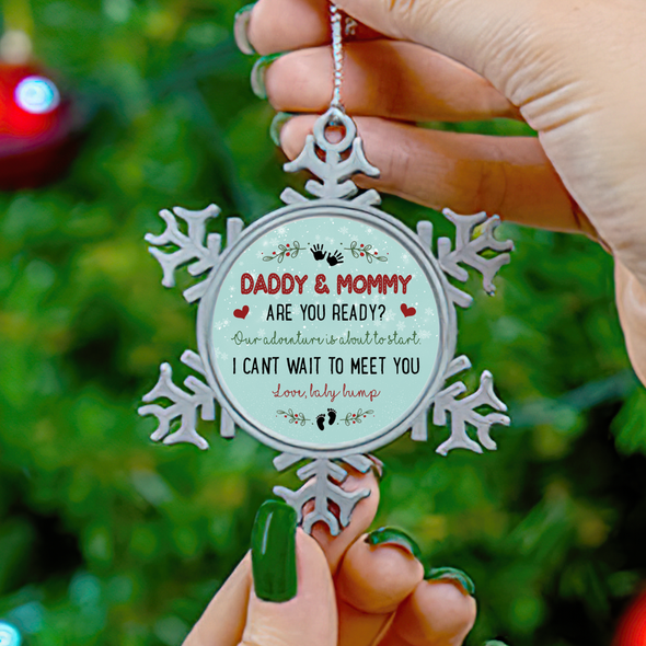 Gift For Future Daddy And Mommy Can't Wait For You Ornament - NT - NN0612211