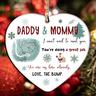 Gift For Future Daddy And Mommy Can't Wait To Meet You Ornament - NT - NN22112111