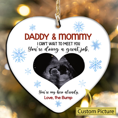 Personalized Gift For Future Daddy And Mommy Can't Wait To Meet You Ornament - NT - NN27112110