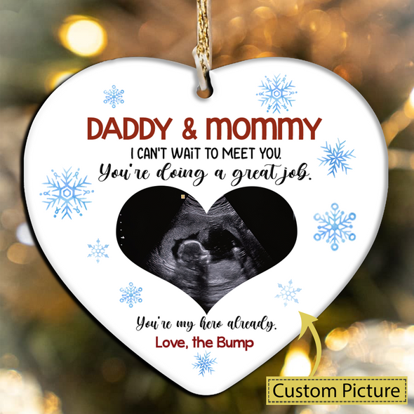 Personalized Gift For Future Daddy And Mommy Can't Wait To Meet You Ornament - NT - NN27112110