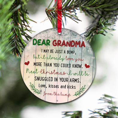 Gift For Future Grandma I May Be Just A Bump But I Already Love You More Than You Could Know  Ornament - NT - NN1611215