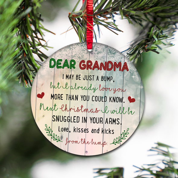 Gift For Future Grandma I May Be Just A Bump But I Already Love You More Than You Could Know  Ornament - NT - NN1611215