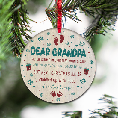 Gift For Future Grandpa Next Christmas I'll Be Cuddled Up With You Ornament - NT - NN22112112