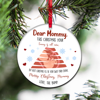 Gift For Future Mommy Next Christmas I'll Be Your Sweet Baby Divine Ornament - NT - NN2511215