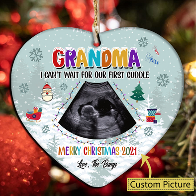 Personalized Gift For Future Grandma Can't Wait For Our First Cuddle Ornament - NT - NN2711212
