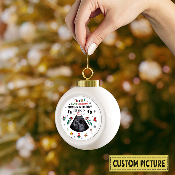 Personalized Gift For Future Mommy And Daddy See You In 2022 Ornament - NT - NN0212212