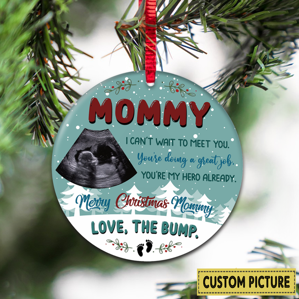 Personalized Gift For Future Mommy Merry Christmas Can't Wait To Meet You  Ornament - NT - NN1211217