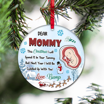 Personalized Gift For Future Mommy Next Year I Will Be Cuddled Up With You Ornament - NT - NN2711214