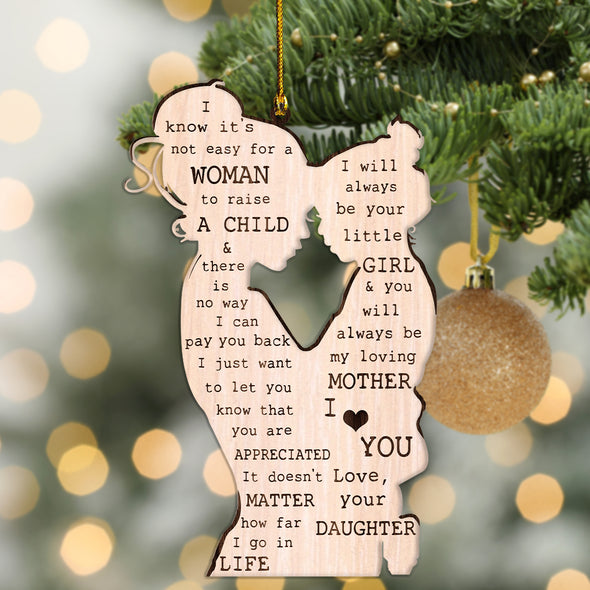 Gift For Mom Little Girl Ornament