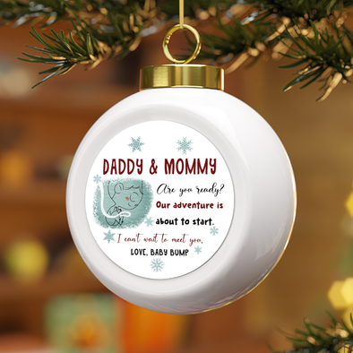 Gift For Future Daddy And Mommy Can't Wait To Meet You Ornament - NT - NN0312214