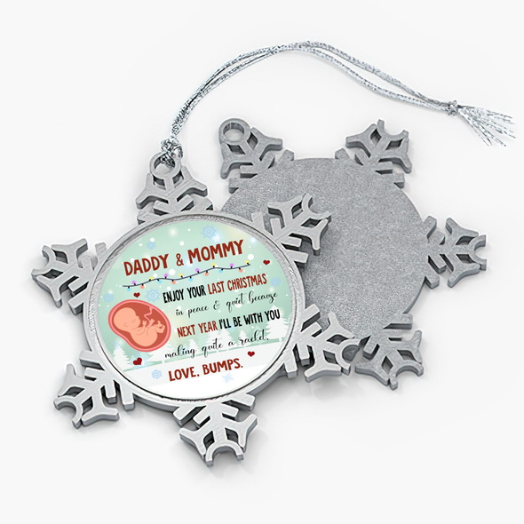 Gift For Daddy & Mommy Enjoy Your Last Christmas In Peace & Quiet Christmas Ornament - NT-NN1112215