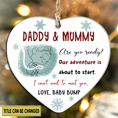 Personalized Gift For Future Daddy And Mommy Our Adventure Is About To Start Ornament - NT - NN0911218