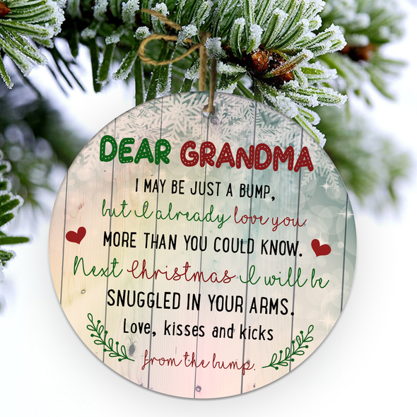Gift For Future Grandma I May Be Just A Bump But I Already Love You More Than You Could Know  Ornament - NT - NN1611215