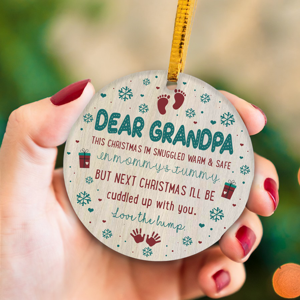 Gift For Future Grandpa Next Christmas I'll Be Cuddled Up With You Ornament - NT - NN22112112