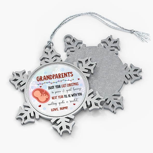 Gift For Future Grandparent Next Year I'll Be With You Making Quite A Racket Ornament - NT - NN0612212