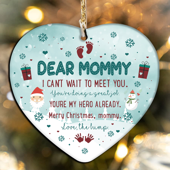Gift For Future Mommy Can't Wait To Meet You Merry Christmas Ornament - NT - NN2311219