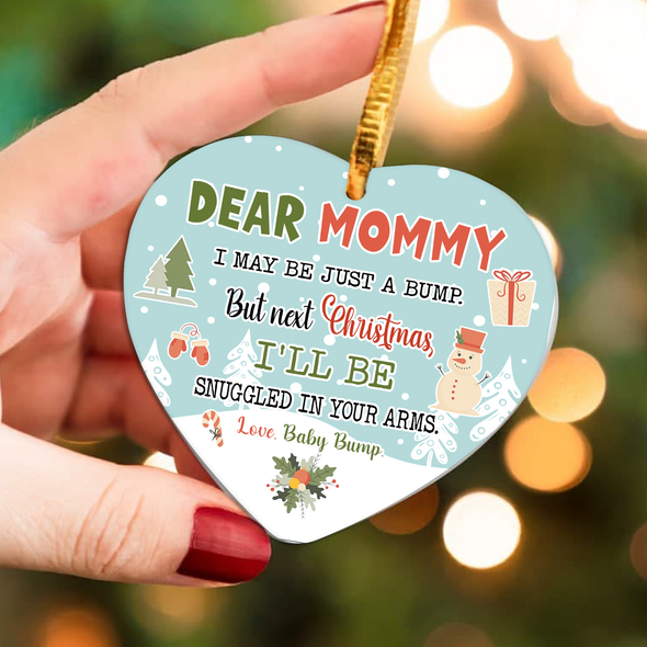 Gift For Future Mommy Next Christmas I'll Be Snuggled In Your Arms Ornament - NT - NN3011213