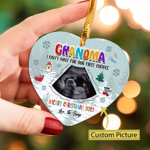 Personalized Gift For Future Grandma Can't Wait For Our First Cuddle Ornament - NT - NN2711212