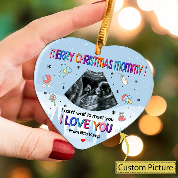 Personalized Gift For Future Mommy I Can't Wait To Meet You I Love You Ornament - NT - NN1111217