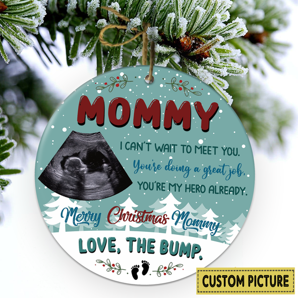 Personalized Gift For Future Mommy Merry Christmas Can't Wait To Meet You  Ornament - NT - NN1211217