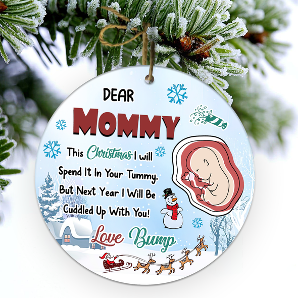 Personalized Gift For Future Mommy Next Year I Will Be Cuddled Up With You Ornament - NT - NN2711214