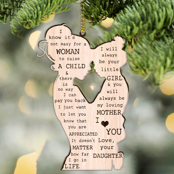 Gift For Mom Little Girl Ornament