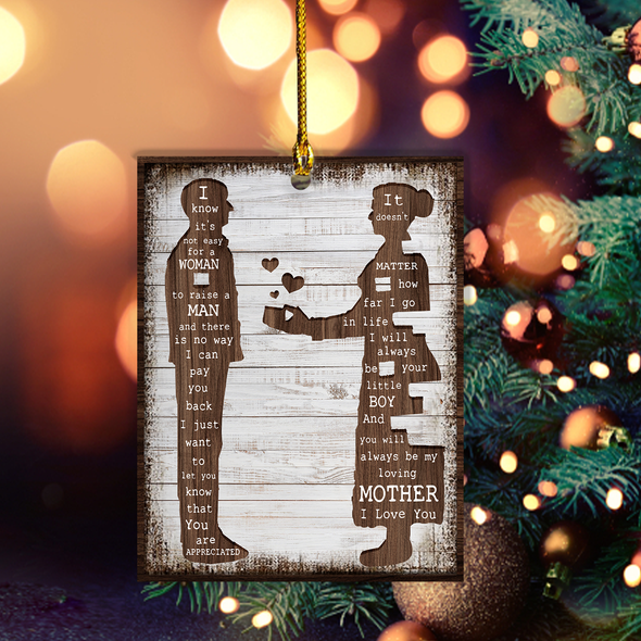 Gift For Mom Raise A Man Ornament